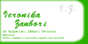 veronika zambori business card