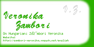 veronika zambori business card